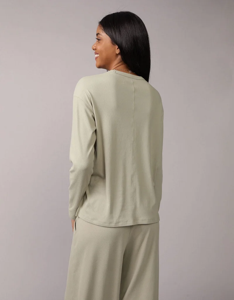 American Eagle AE Plush Long-Sleeve T-Shirt